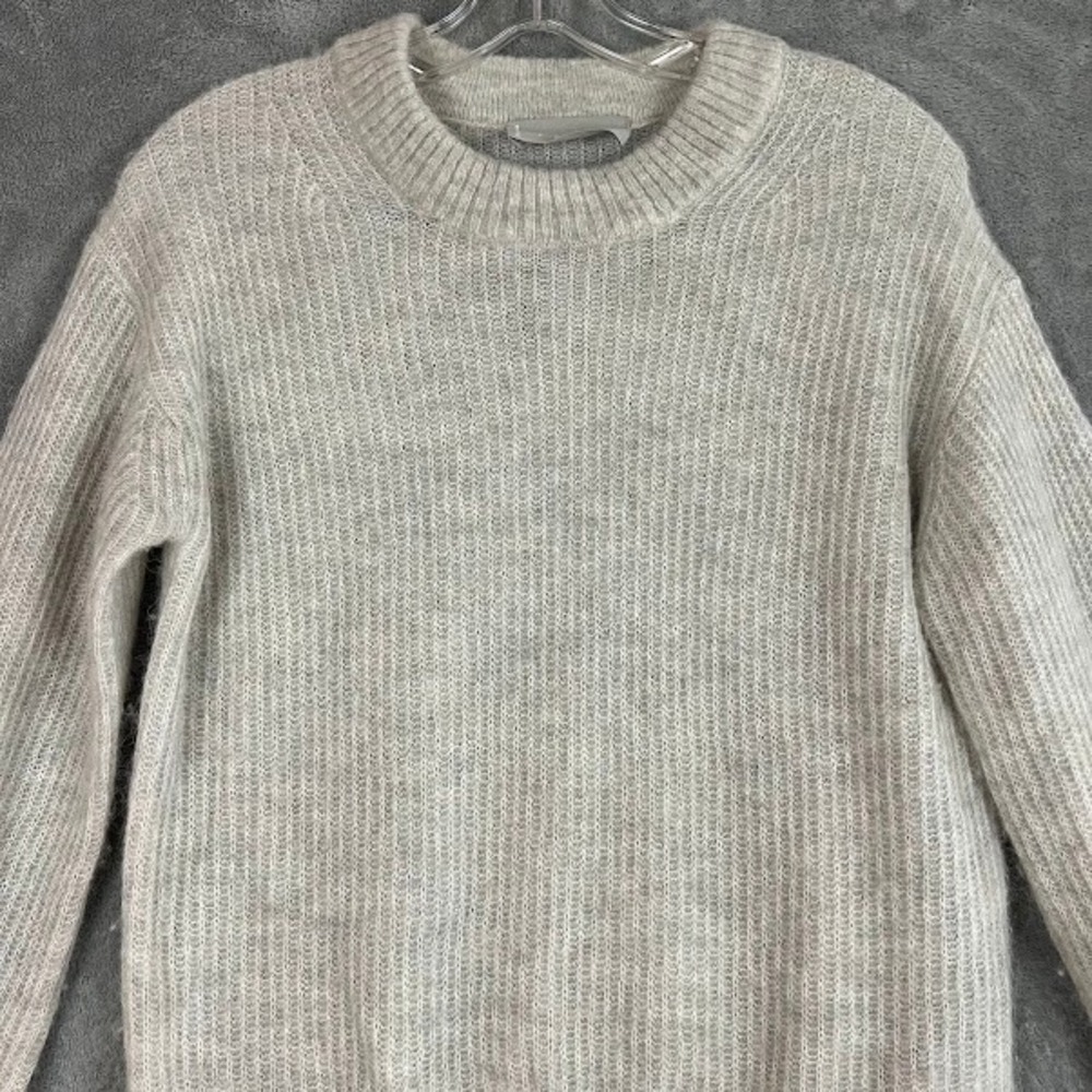 Everlane The Cocoon Crew Sweater Womens XXS Grey Alpaca Cozy Quiet Luxury Luxe - Picture 2 of 8